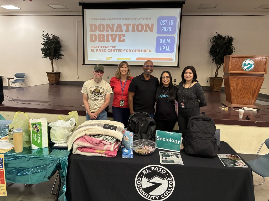 EPCC Sociology Department Collects More Than 150 Items for El Paso Center for Children