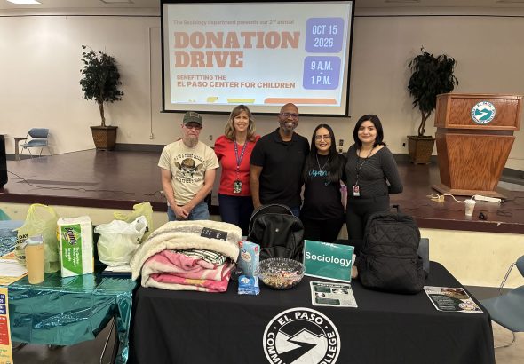 EPCC Sociology Department Collects More Than 150 Items for El Paso Center for Children